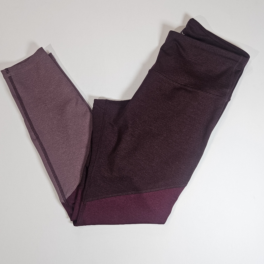 Old Navy Active Athletic Leggings Womens Large Petite Maroon Yoga Pilates‎ Gym